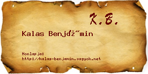 Kalas Benjámin névjegykártya