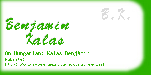 benjamin kalas business card