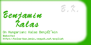 benjamin kalas business card